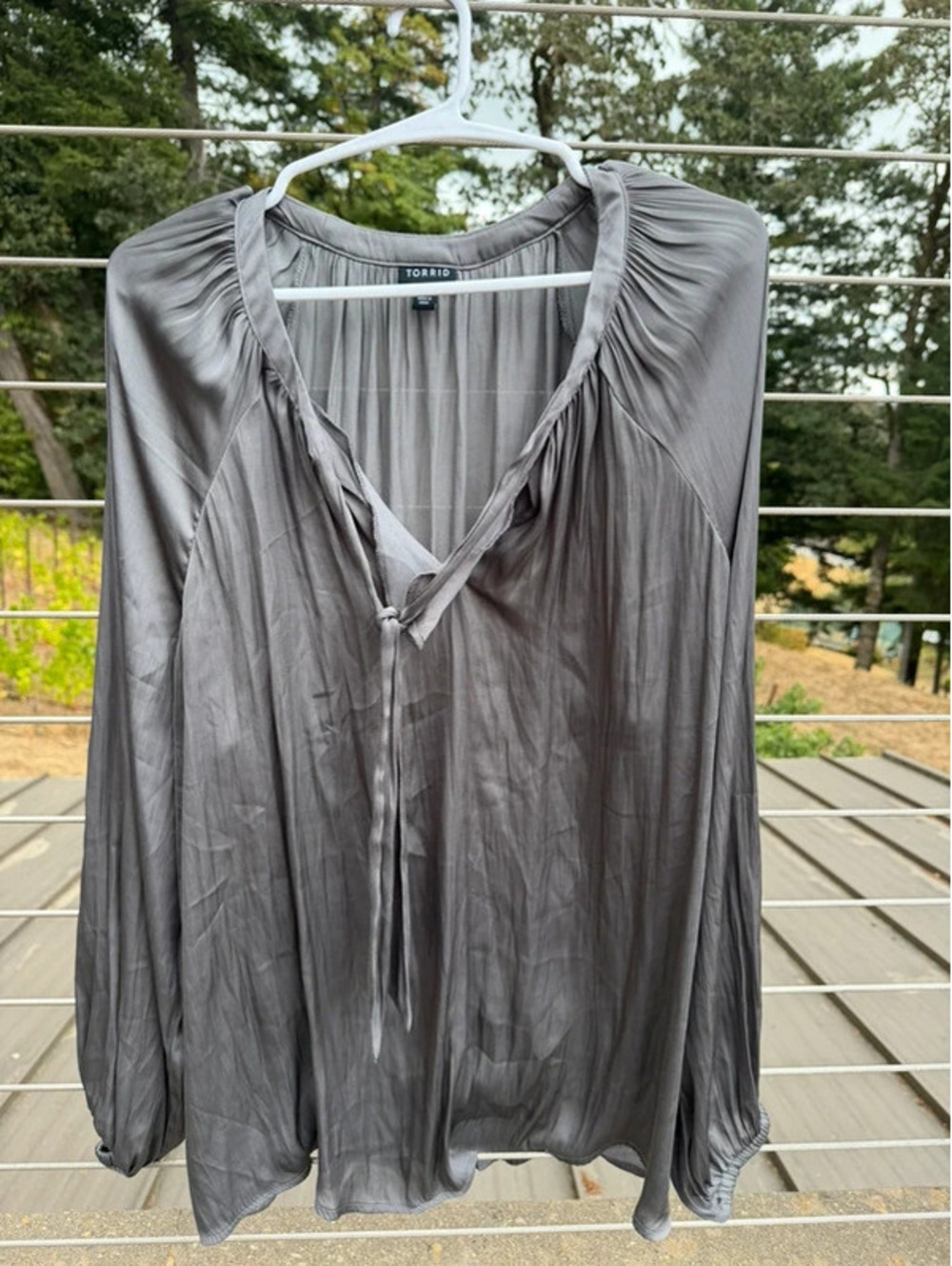 Torrid Gray Harper shirt size 2